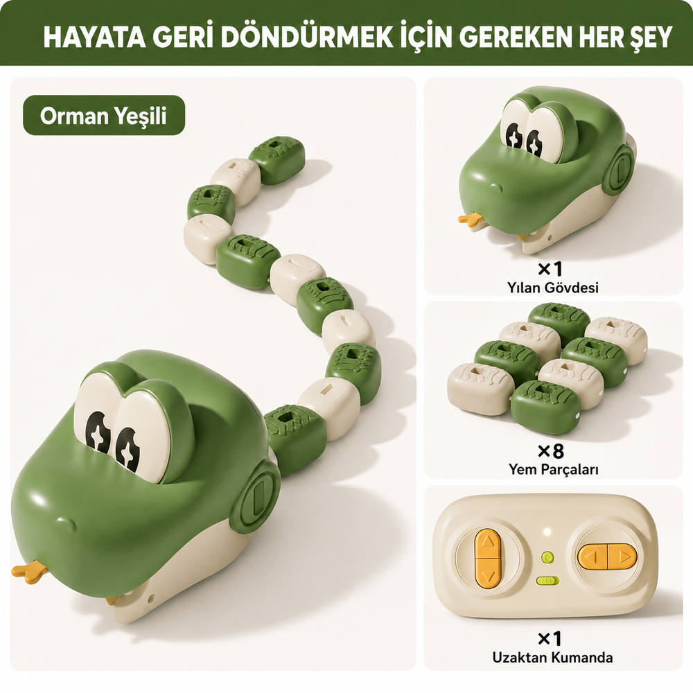 Uzaktan Kumandalı Yılan Seti (Yeşil)